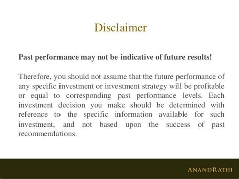 investment disclaimer past performance